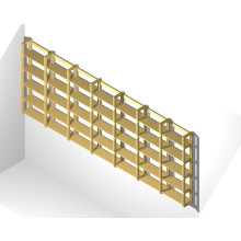 Das Mega große Bücherregal zum Hängen in MDF Natur unlackiert