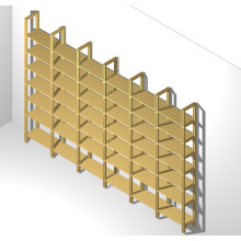 Zwei Meter hohes Bücherregal 24 cm tief